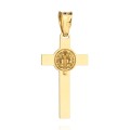 Złoty krzyżyk z Jezusem benedyktyński