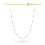 Łańcuszek złoty pr. 585 - splot ankier 42+3 cm z przedłużką