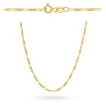 Łańcuszek złoty pr. 585 - splot figaro gucci 55 cm