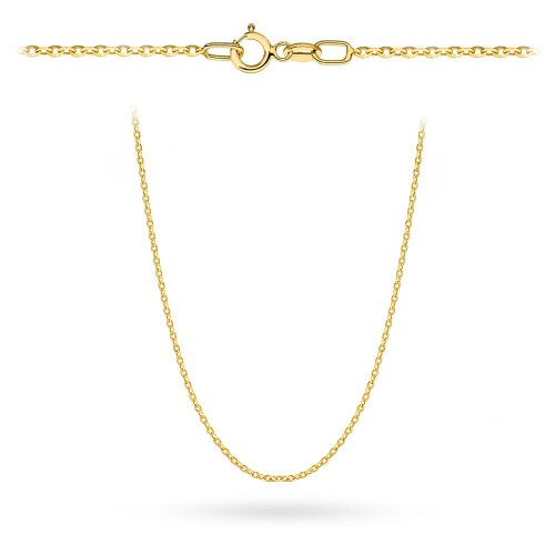 Łańcuszek złoty - splot rolo diamentowany 42 cm pr. 585