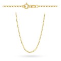 Łańcuszek złoty pr. 585 - splot pancerka diamentowana / nacinana 42cm
