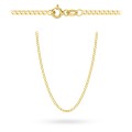 Łańcuszek złoty pr. 585 - splot pancerka gładka 42 cm