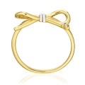 Złoty Pierścionek Kokietka z kokardką