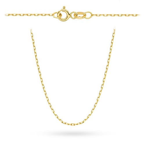 Łańcuszek złoty pr. 585 - splot ankier 60 cm