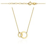Gold necklace with two rings - super light clan necklace