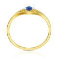 Złoty pierścionek Łezka niebieska