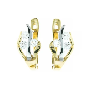 Złote kolczyki z cyrkoniami kwiatek pr. 333 1.160