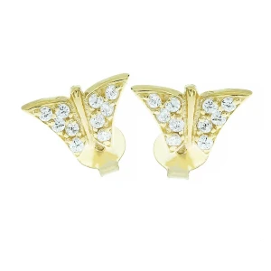 Złote kolczyki na prezent sztyft motylki pr. 333 1.561