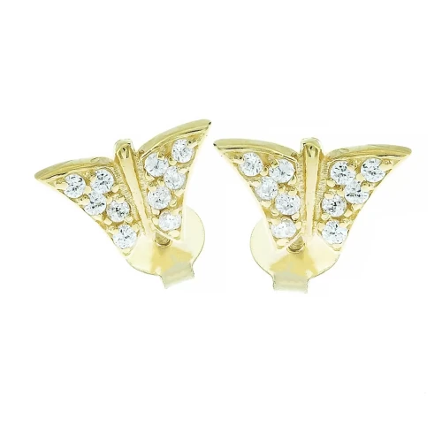 Złote kolczyki na prezent Sztyft MOTYLKI