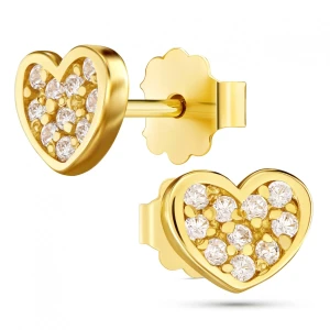 Złote kolczyki serca serduszka pr. 333 3.2344