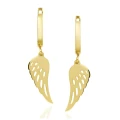 Złote kolczyki wiszące Skrzydełka