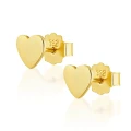 Złote kolczyki Serce