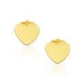 Złote kolczyki Serce