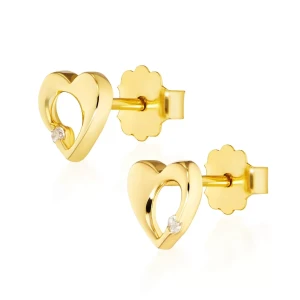 Złote kolczyki promienne serce pr. 333 1.183s