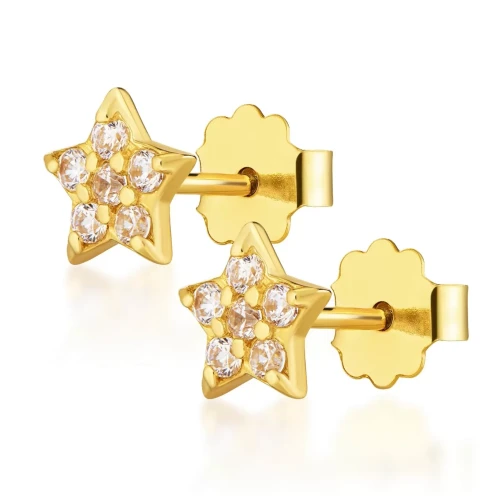 Złote kolczyki Sparkle