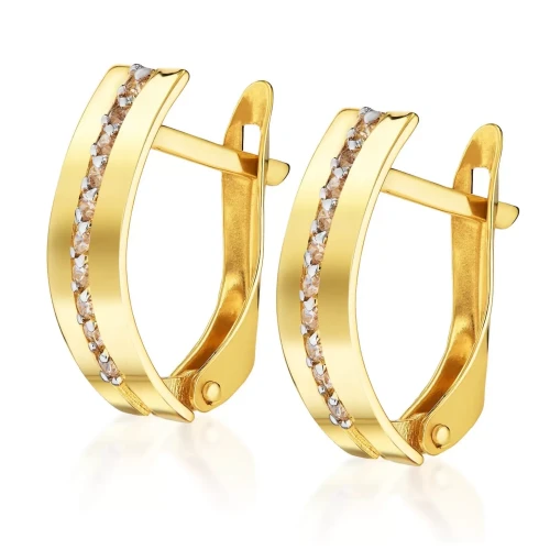 Złote kolczyki Mona