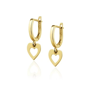 Złote kolczyki wiszące Serce pr. 333 3.2425d1