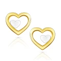Złote kolczyki Malutkie Serduszka