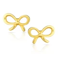 Złote kolczyki Słodka kokardka