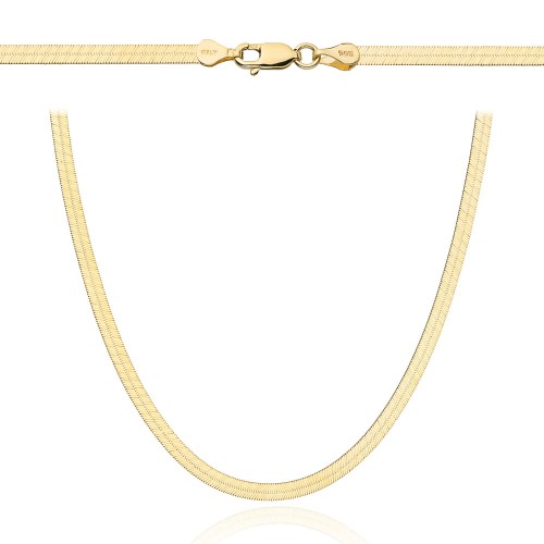 Łańcuch złoty taśma 50cm - 3 mm