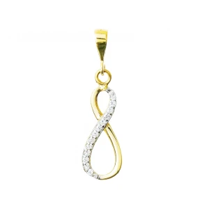 Złota zawieszka infinity nieskończoność pr. 333 2.1335