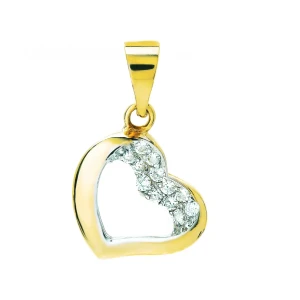 Złota zawieszka z cyrkoniami serce pr. 333 3.2342