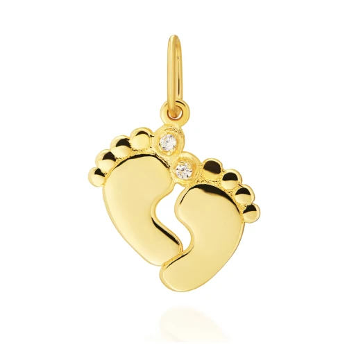 STÓPKI Złota przewieszka Zawieszka