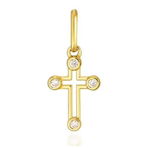 Złoty krzyżyk Zdobiony