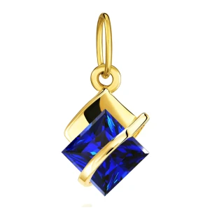 Złota zawieszka szafirowa przepaska pr. 333 2.N.Przepaska