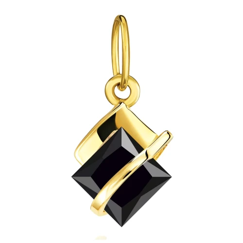 Złota zawieszka czarna Przepaska