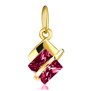 Złota zawieszka rubinowa przepaska pr. 333 2.Cz.Przepaska