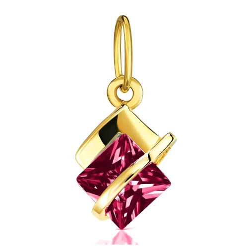 Złota zawieszka Rubinowa Przepaska
