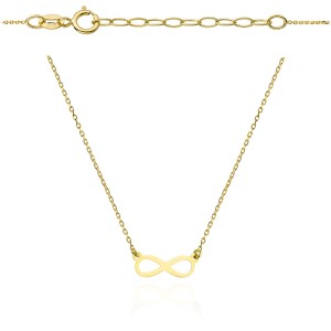 Naszyjnik złoty znak nieskończoności super lekki pr. 585