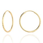Diamond hoop earrings 3.3 cm