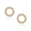 Złote kolczyki z kamieniami kółka pr. 333