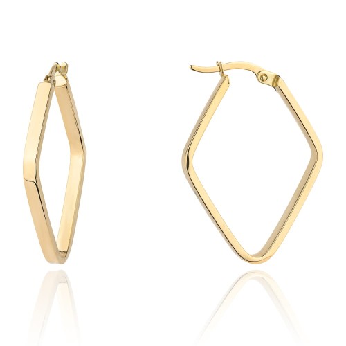 Kolczyki złote romby