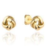 Kolczyki złote supełki super lekkie