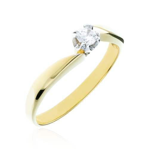 Delikatny złoty pierścionek pr. 333 cyrkonia 2.1070