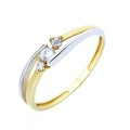 Delikatny złoty pierścionek pr. 333 cyrkonie 3.1477
