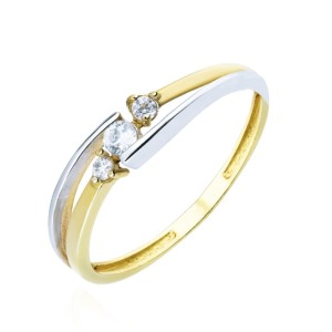 Delikatny złoty pierścionek pr. 333 cyrkonie 3.1477