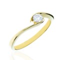 Elegancki złoty pierścionek pr. 333 z cyrkonią 2.1036