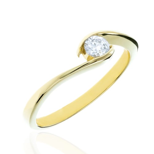 Elegancki złoty pierścionek pr. 333 z cyrkonią 2.1036