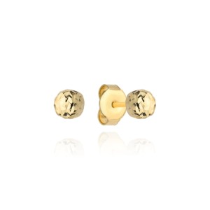 Kolczyki kulki super lekkie diamentowane 3 mm pr. 585