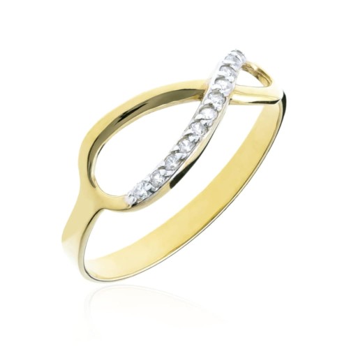 Nieskończoność infinity pr. 333 złoty pierścionek 2.1335