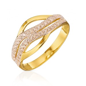 Złoty pierścionek  BIAŁE KAMIENIE pr. 333 3.1440