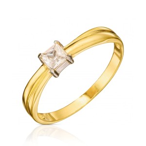 Złoty pierścionek duży kamień pr. 333 2.786