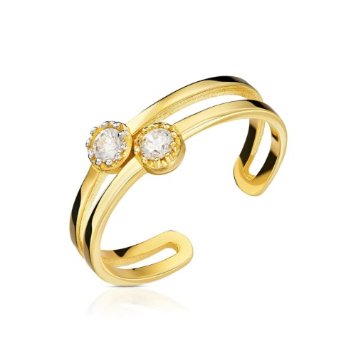 Złoty pierścionek Podwójna Obrączka