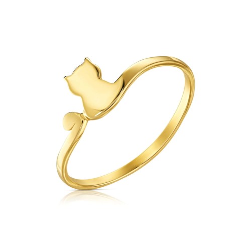 Złoty pierścionek Kotek