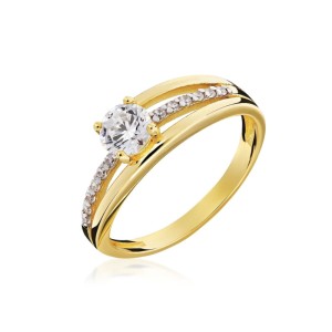 Złoty pierścionek kamieniowy pr. 333 3.1647