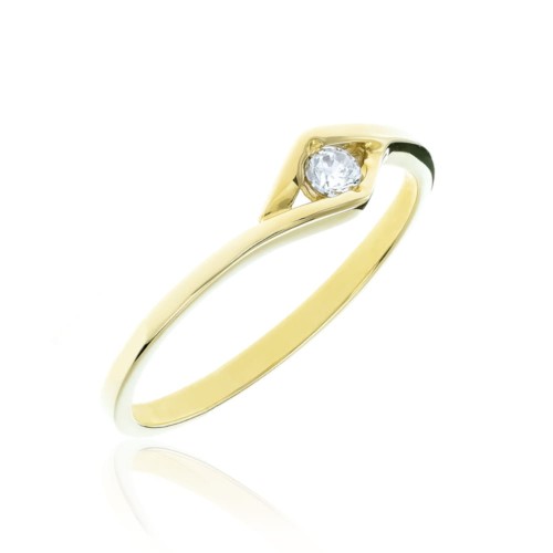 Subtelny i piękny złoty pierścionek pr. 333 cyrkonia 2.949